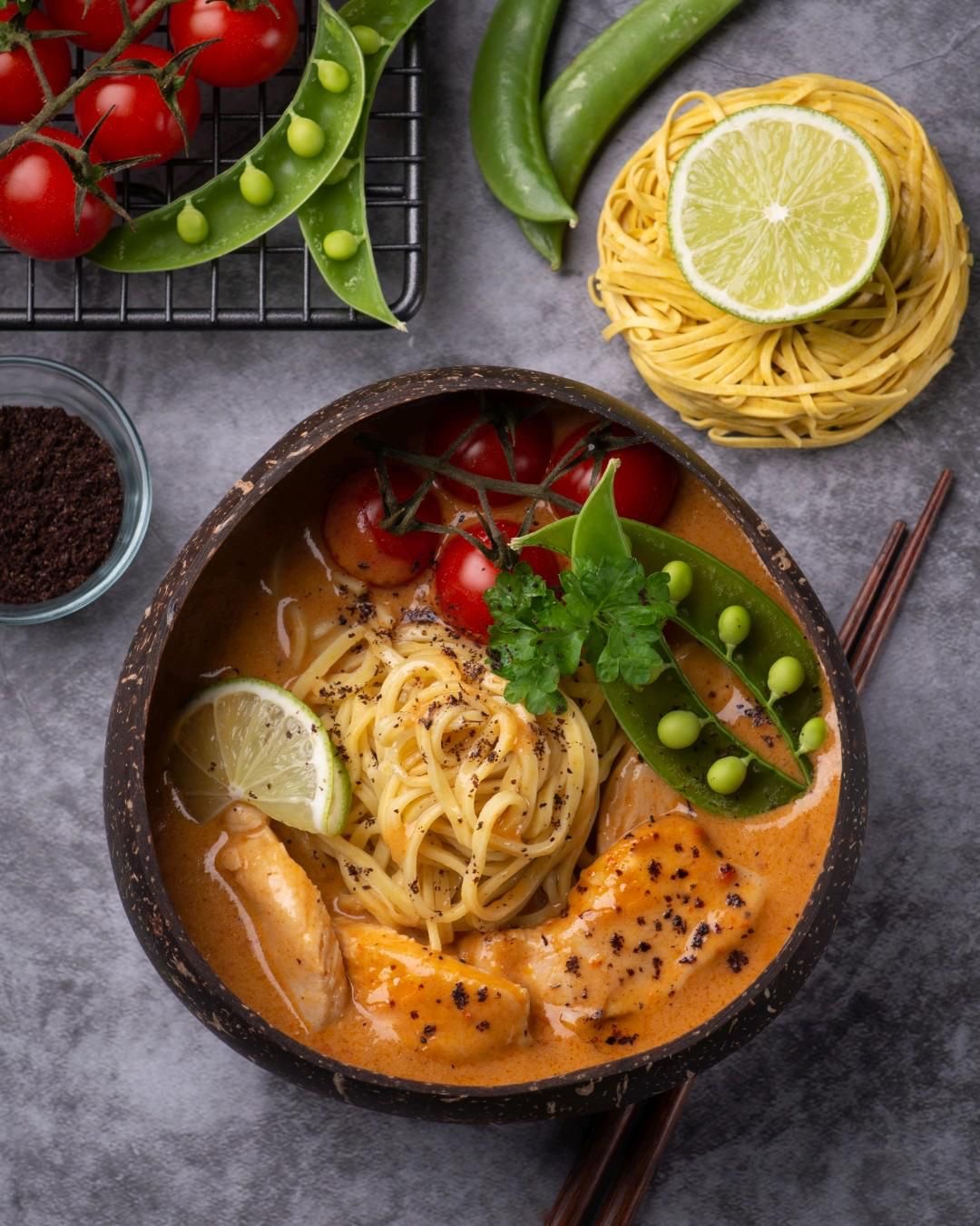 Coconut Curry Chicken Noodle Soup