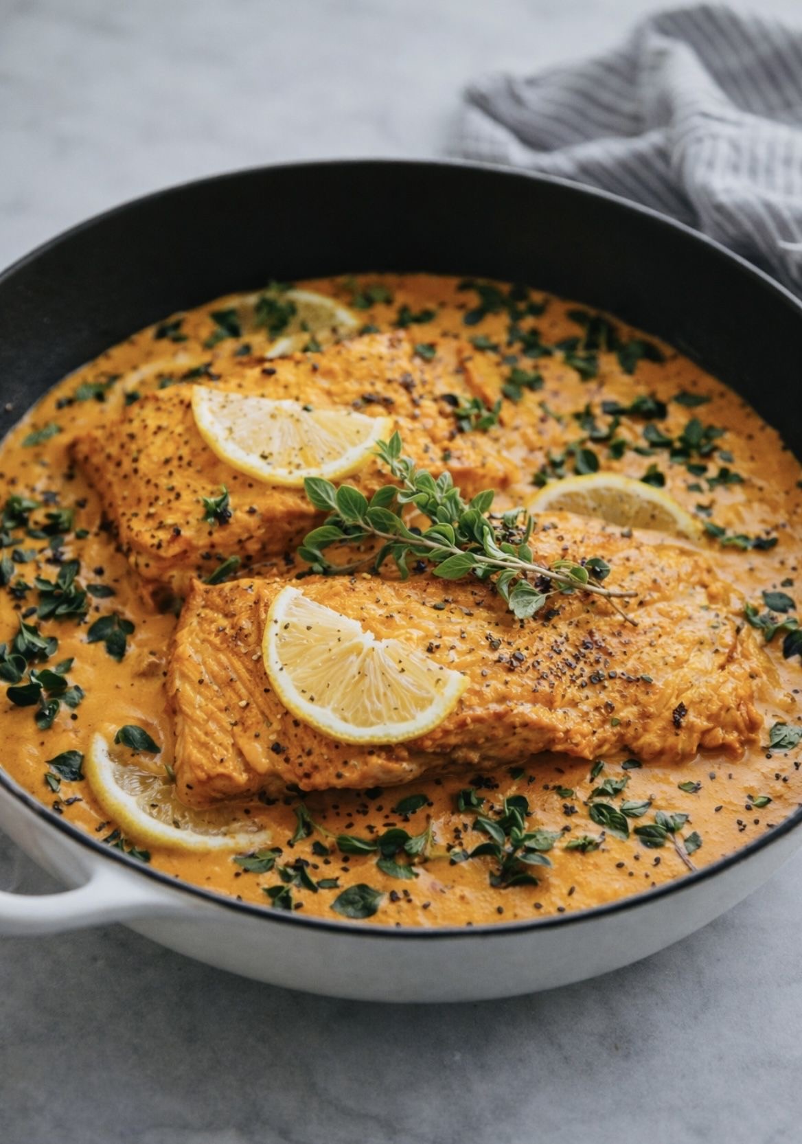 One-Pan Creamy Tomato Salmon