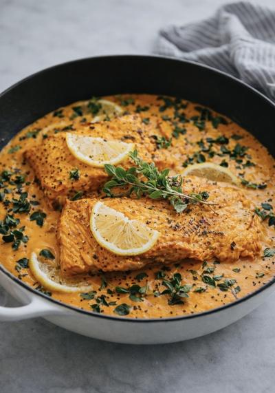 One-Pan Creamy Tomato Salmon